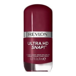 REVLON Ultra HD Snap Nail Color, Natural Rich Glossy Polish, 100% Vegan Formula, No Base or Top Coat Needed, 014 Red and Real, 0.27 fl oz(024 So Shady)