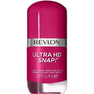 REVLON Ultra HD Snap Nail Color, Natural Rich Glossy Polish, 100% Vegan Formula, No Base or Top Coat Needed, 014 Red and Real, 0.27 fl oz(029 Berry Blissed)