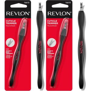Revlon Cuticle Trimmer With Cap, High Precision V-Tip and Comfortable Grip for Gentle and Easy Trimming, 1 Count(1 Count (Pack of 2))