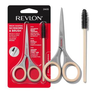 Revlon Designer Series Brow Set, Trimming and Shaping Eyebrow Kit with Scissors and Spoolie Brush, Easy to Use at Home or on The Go, 1 Count