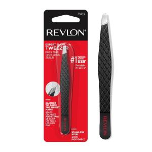 Revlon Expert Slant Tweezer, High Precision For an Easy Hair Removal, Made With Stainless Steel, 1 Count(1 Count (Pack of 1))