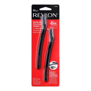 Revlon Eyebrow Precision Shaper, Eye Brow Razor, Hair Remover Blade, Reusable, Made with Japanese Stainless Steel (Pack of 2)(1 Count (Pack of 1))