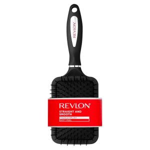 Revlon Straight & Smooth Soft Touch Paddle Hair Brush Set, Black + Berry(Black)
