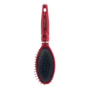 Revlon Straight & Smooth Soft Touch Paddle Hair Brush Set, Black + Berry(Red)