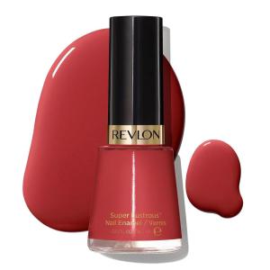 Revlon Super Lustrous Nail Polish, Chip-Resistant & Longwear Formula, High Shine Finish, 771 Clear, 0.5 fl oz(161 Teak Rose)