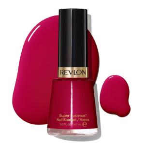 Revlon Super Lustrous Nail Polish, Chip-Resistant & Longwear Formula, High Shine Finish, 771 Clear, 0.5 fl oz(730 Valentine Red)