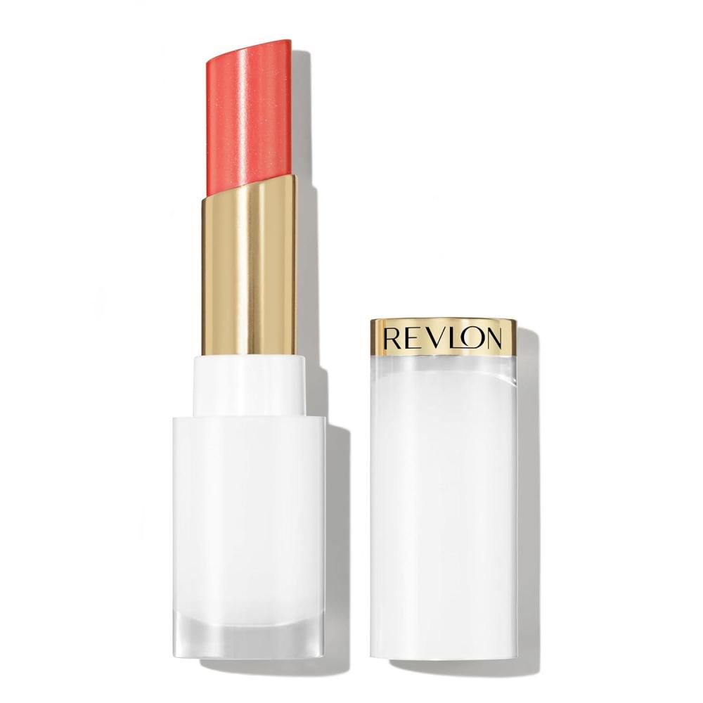 imageREVLON Super Lustrous Glass Shine Balm Hydrating Tinted Lip Balm with Hyaluronic Acid Aloe ampamp Rose Quartz LightMedium Coral Lipstick 019 Dewy Peach 011 oz