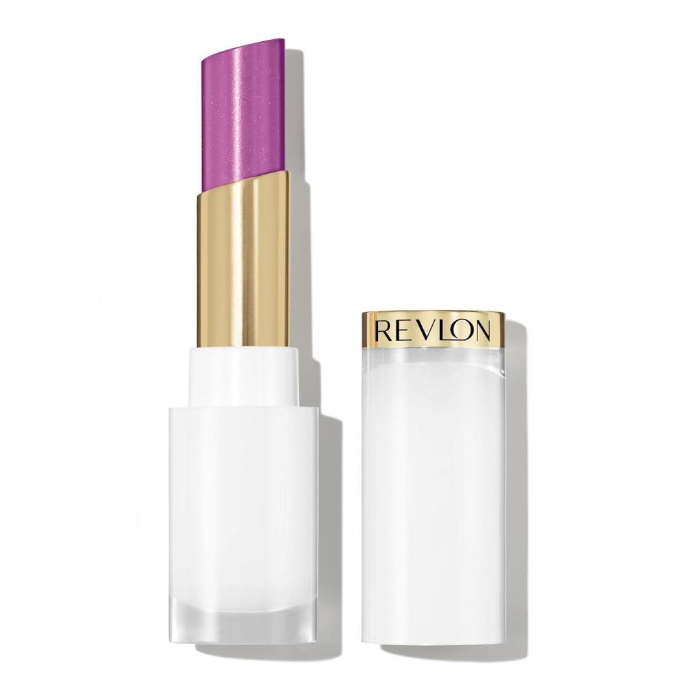 imageREVLON Super Lustrous Glass Shine Balm Hydrating Tinted Lip Balm with Hyaluronic Acid Aloe ampamp Rose Quartz LightMedium Purple Lipstick 017 Luminous Lilac 011 oz