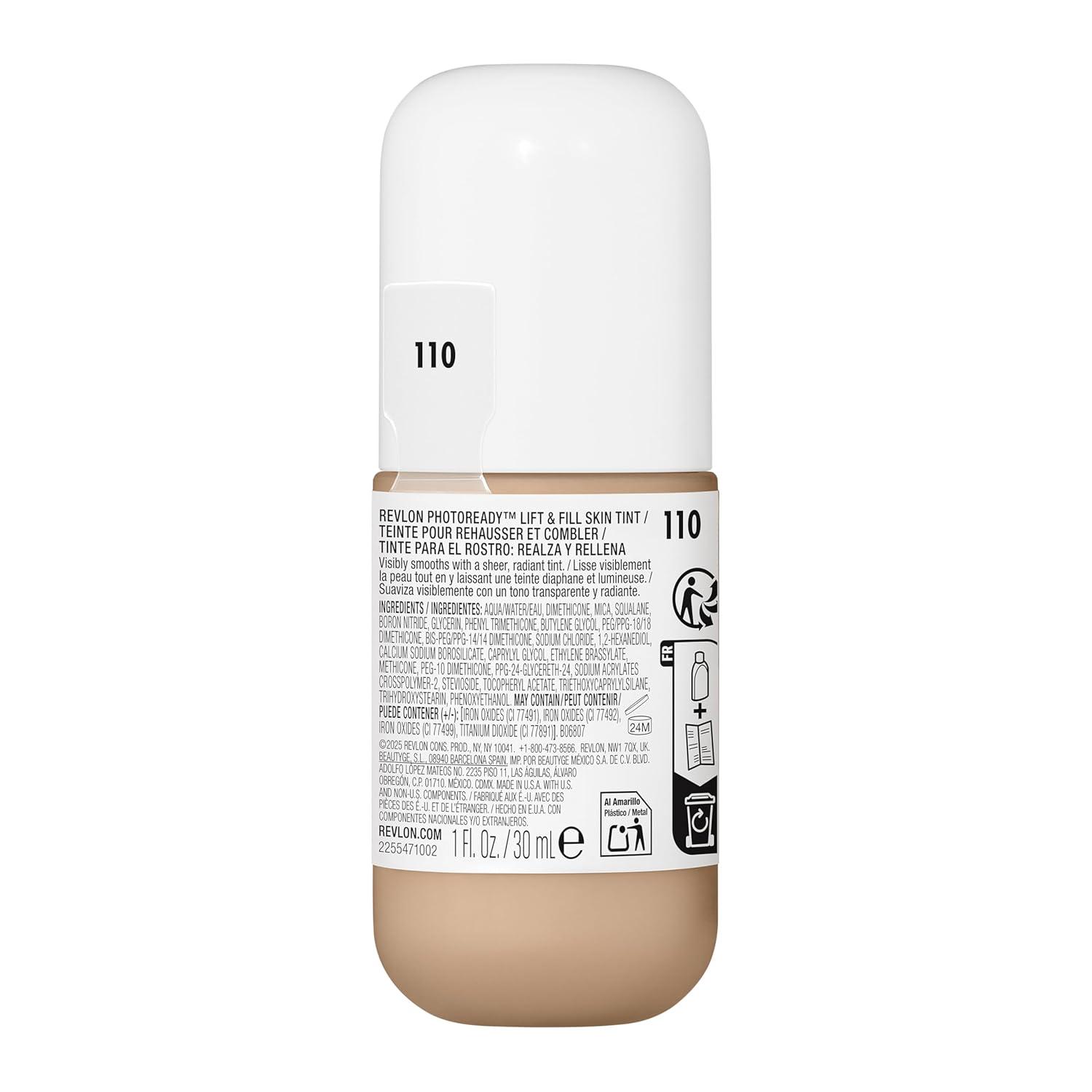 imageRevlon PhotoReady Lift ampamp Fill Skin Tint Dewy Foundation with Sheer Buildable Coverage Lightweight ampamp Hydrating 110 1 fl oz110