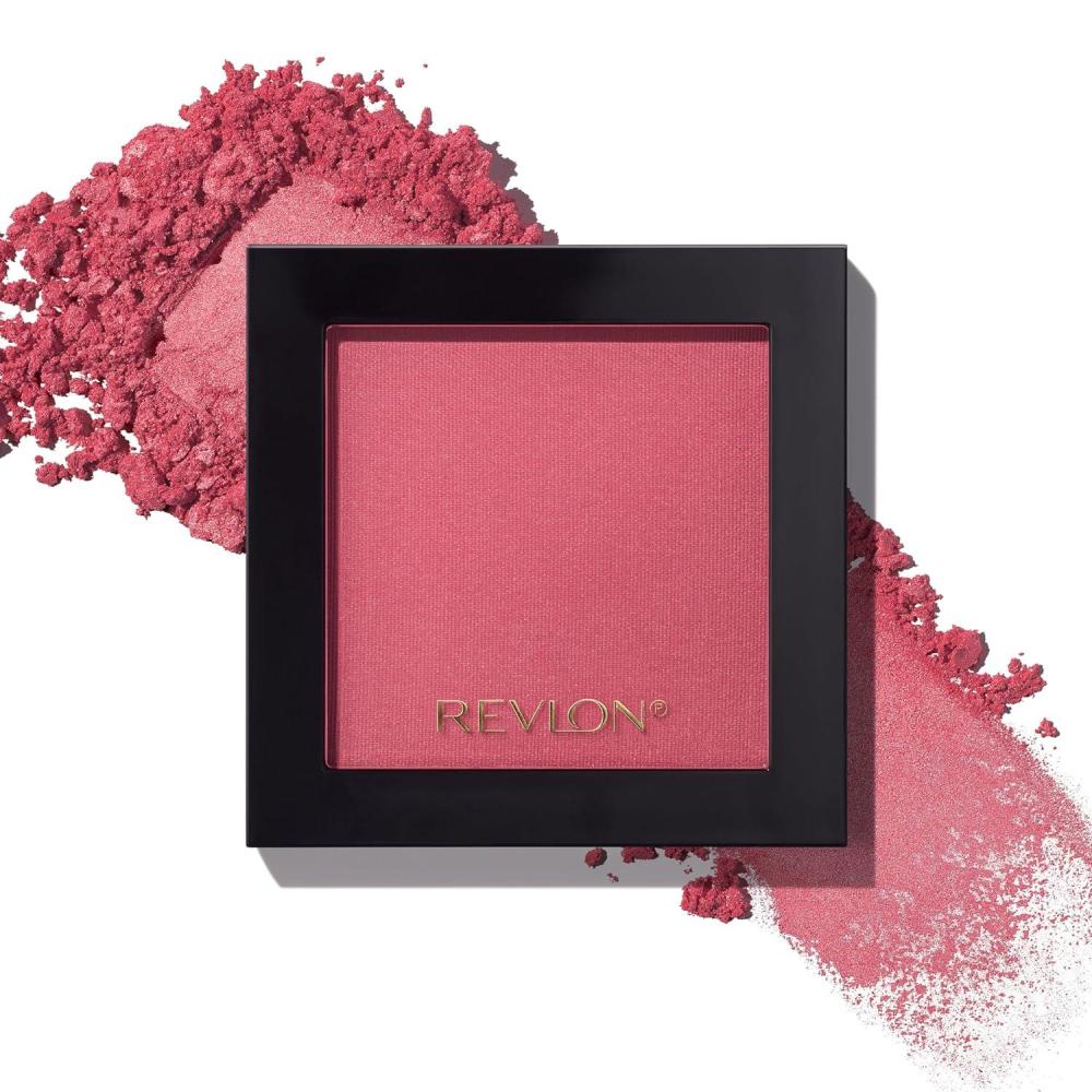 imageRevlon Powder Blush Face Makeup High Impact Buildable Color Lightweight ampamp Smooth Finish 014 Tickled Pink 017 ozVery Berry