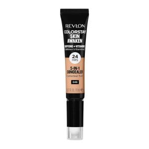 Revlon ColorStay Skin Awaken 5-in-1 Concealer, Lightweight, Creamy Longlasting Face Makeup with Caffeine & Vitamin C, For Imperfections, Dark Circles & Redness, 005 Fair, 0.27 Fl Oz(045 Honey)