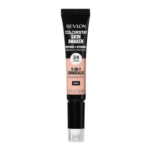 Revlon ColorStay Skin Awaken 5-in-1 Concealer, Lightweight, Creamy Longlasting Face Makeup with Caffeine & Vitamin C, For Imperfections, Dark Circles & Redness, 005 Fair, 0.27 Fl Oz(002 Universal Brightener)
