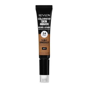 Revlon ColorStay Skin Awaken 5-in-1 Concealer, Lightweight, Creamy Longlasting Face Makeup with Caffeine & Vitamin C, For Imperfections, Dark Circles & Redness, 005 Fair, 0.27 Fl Oz(077 Cinnamon)