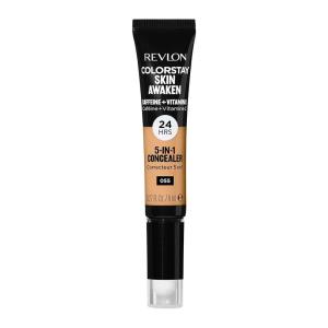 Revlon ColorStay Skin Awaken 5-in-1 Concealer, Lightweight, Creamy Longlasting Face Makeup with Caffeine & Vitamin C, For Imperfections, Dark Circles & Redness, 005 Fair, 0.27 Fl Oz(055 Latte)