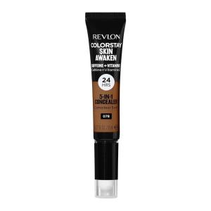 Revlon ColorStay Skin Awaken 5-in-1 Concealer, Lightweight, Creamy Longlasting Face Makeup with Caffeine & Vitamin C, For Imperfections, Dark Circles & Redness, 005 Fair, 0.27 Fl Oz(078 Truffle)