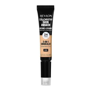 Revlon ColorStay Skin Awaken 5-in-1 Concealer, Lightweight, Creamy Longlasting Face Makeup with Caffeine & Vitamin C, For Imperfections, Dark Circles & Redness, 005 Fair, 0.27 Fl Oz(030 Light Medium)