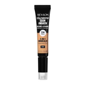 Revlon ColorStay Skin Awaken 5-in-1 Concealer, Lightweight, Creamy Longlasting Face Makeup with Caffeine & Vitamin C, For Imperfections, Dark Circles & Redness, 005 Fair, 0.27 Fl Oz(050 Medium Deep)