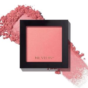 Revlon Powder Blush Face Makeup, High Impact Buildable Color, Lightweight & Smooth Finish, 014 Tickled Pink, 0.17 oz(Ravishing Rose)