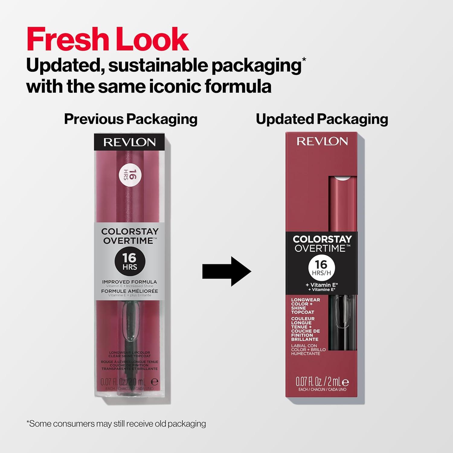 image:imageRevlon Liquid Lipstick with Clear Lip Gloss ColorStay Overtime Lipcolor Stocking Stuffer for Women 480 Unending Red 007 fl oz020 Constantly Coral