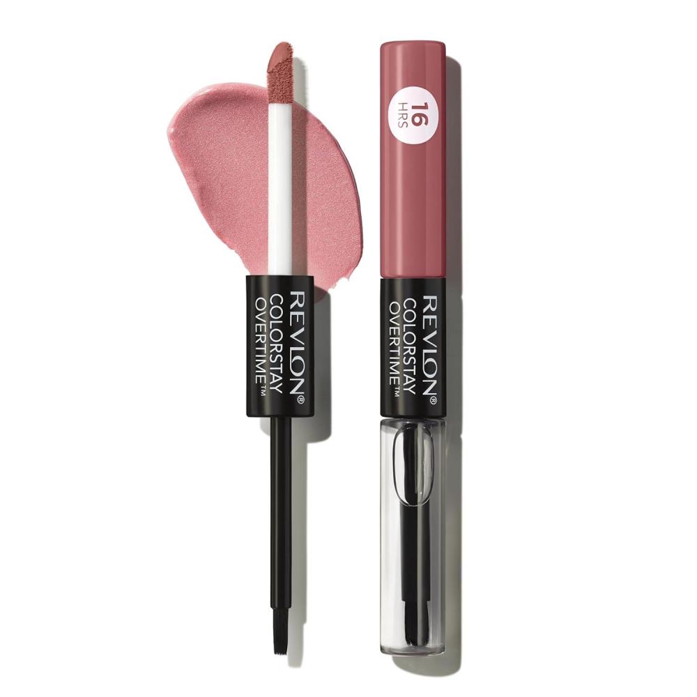 image:imageRevlon Liquid Lipstick with Clear Lip Gloss ColorStay Overtime Lipcolor Stocking Stuffer for Women 480 Unending Red 007 fl oz350 Bare Maximum