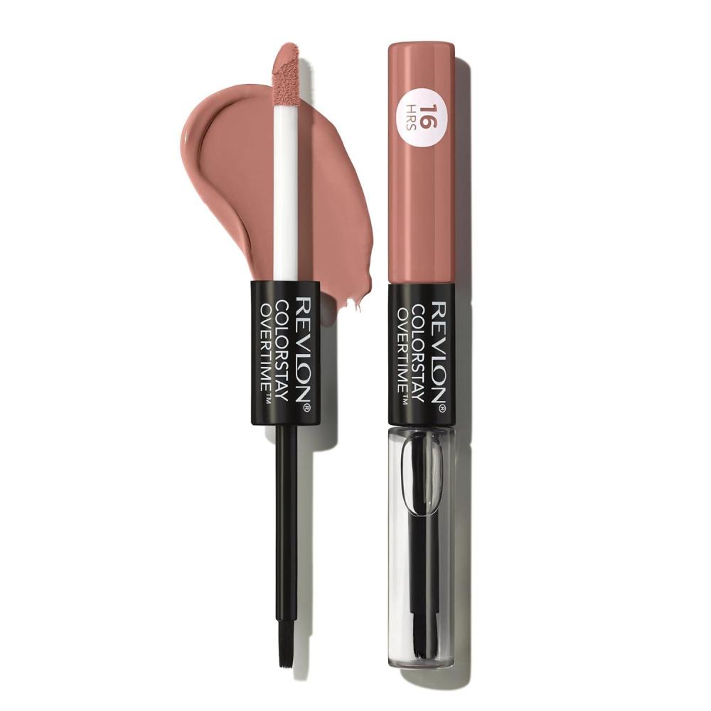 image:imageRevlon Liquid Lipstick with Clear Lip Gloss ColorStay Overtime Lipcolor Stocking Stuffer for Women 480 Unending Red 007 fl oz540 Unstoppable Nude