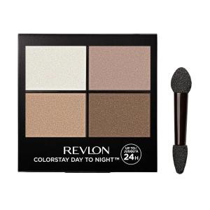 Revlon ColorStay Day to Night Eyeshadow Quad, Longwear Shadow Palette with Transitional Shades and Buttery Soft Feel, Crease & Smudge Proof, 500 Addictive, 0.16 oz(555 Moonlit)