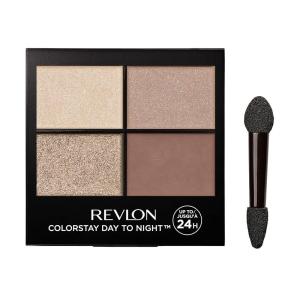 Revlon ColorStay Day to Night Eyeshadow Quad, Longwear Shadow Palette with Transitional Shades and Buttery Soft Feel, Crease & Smudge Proof, 500 Addictive, 0.16 oz(500 Addictive)