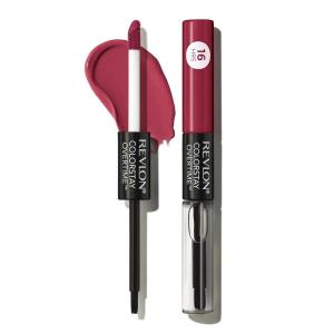 Revlon Liquid Lipstick with Clear Lip Gloss, ColorStay Overtime Lipcolor, Stocking Stuffer for Women, 480 Unending Red, 0.07 fl oz(280 Stay Currant)