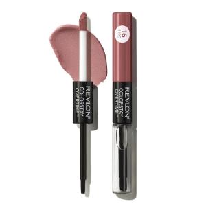 Revlon Liquid Lipstick with Clear Lip Gloss, ColorStay Overtime Lipcolor, Stocking Stuffer for Women, 480 Unending Red, 0.07 fl oz(320 Faithful Fawn)