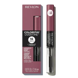 Revlon Liquid Lipstick with Clear Lip Gloss, ColorStay Overtime Lipcolor, Stocking Stuffer for Women, 480 Unending Red, 0.07 fl oz(370 Everlasting Rum)