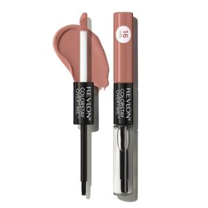 Revlon Liquid Lipstick with Clear Lip Gloss, ColorStay Overtime Lipcolor, Stocking Stuffer for Women, 480 Unending Red, 0.07 fl oz(540 Unstoppable Nude)