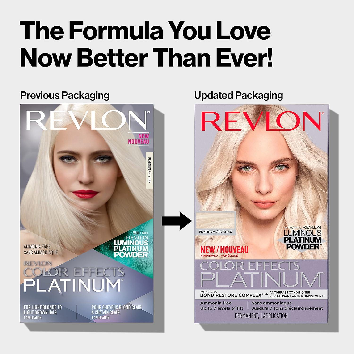 image:imageRevlon Color Effects Permanent Highlighting Kit Ammonia amp Paraben Free Hair Dye 60 Platinum 8 Oz Pack of 11 Count Pack of 1
