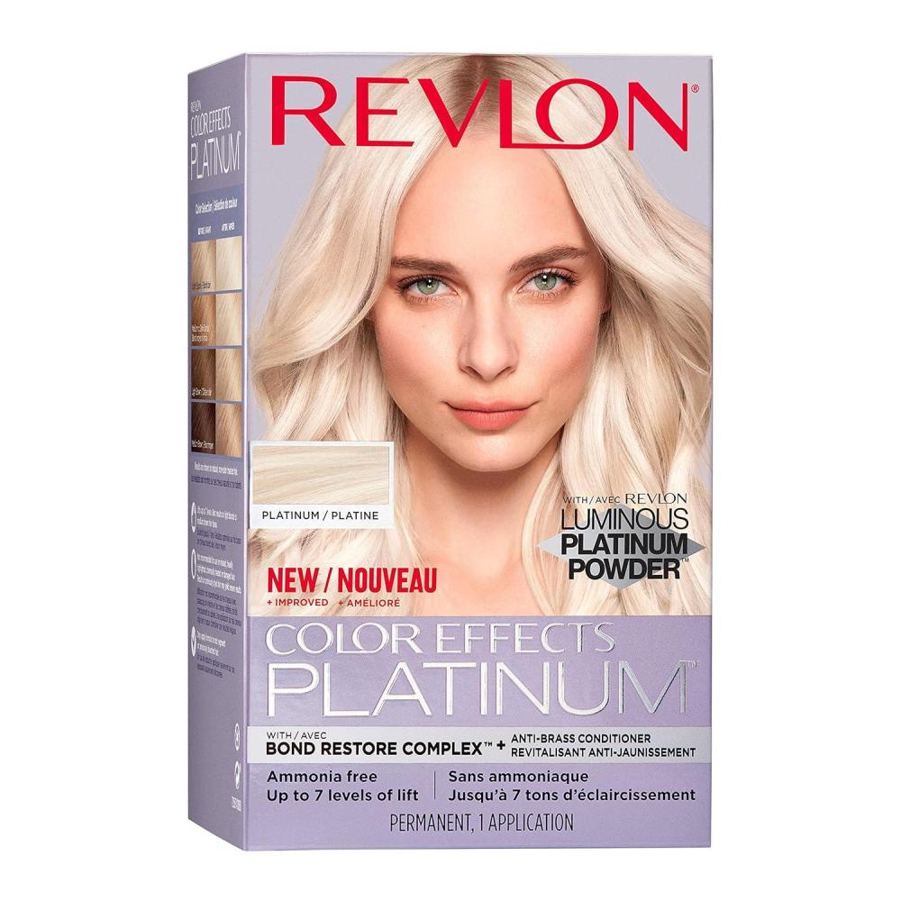 image:imageRevlon Color Effects Permanent Highlighting Kit Ammonia amp Paraben Free Hair Dye 60 Platinum 8 Oz Pack of 11 Count Pack of 1