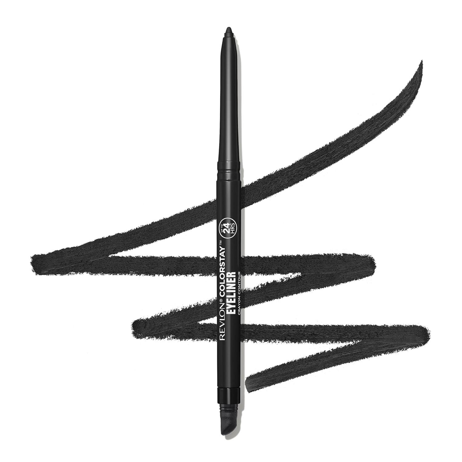 image:imageRevlon ColorStay Pencil Waterproof Eyeliner SmudgeProof Eye Makeup with BuiltIn Sharpener 203 Brown 001 ozBlack