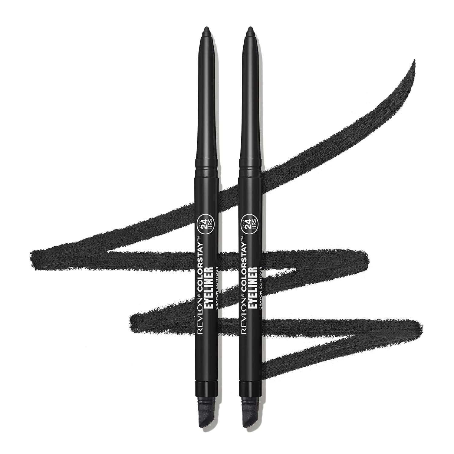 image:imageRevlon ColorStay Pencil Waterproof Eyeliner SmudgeProof Eye Makeup with BuiltIn Sharpener 203 Brown 001 ozBlack