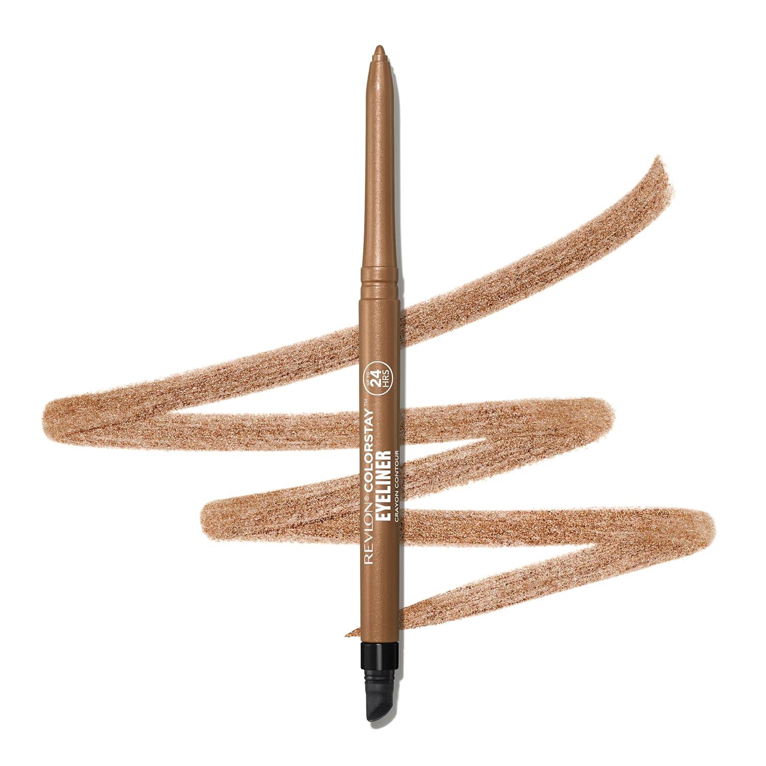 image:imageRevlon ColorStay Pencil Waterproof Eyeliner SmudgeProof Eye Makeup with BuiltIn Sharpener 203 Brown 001 ozBronze