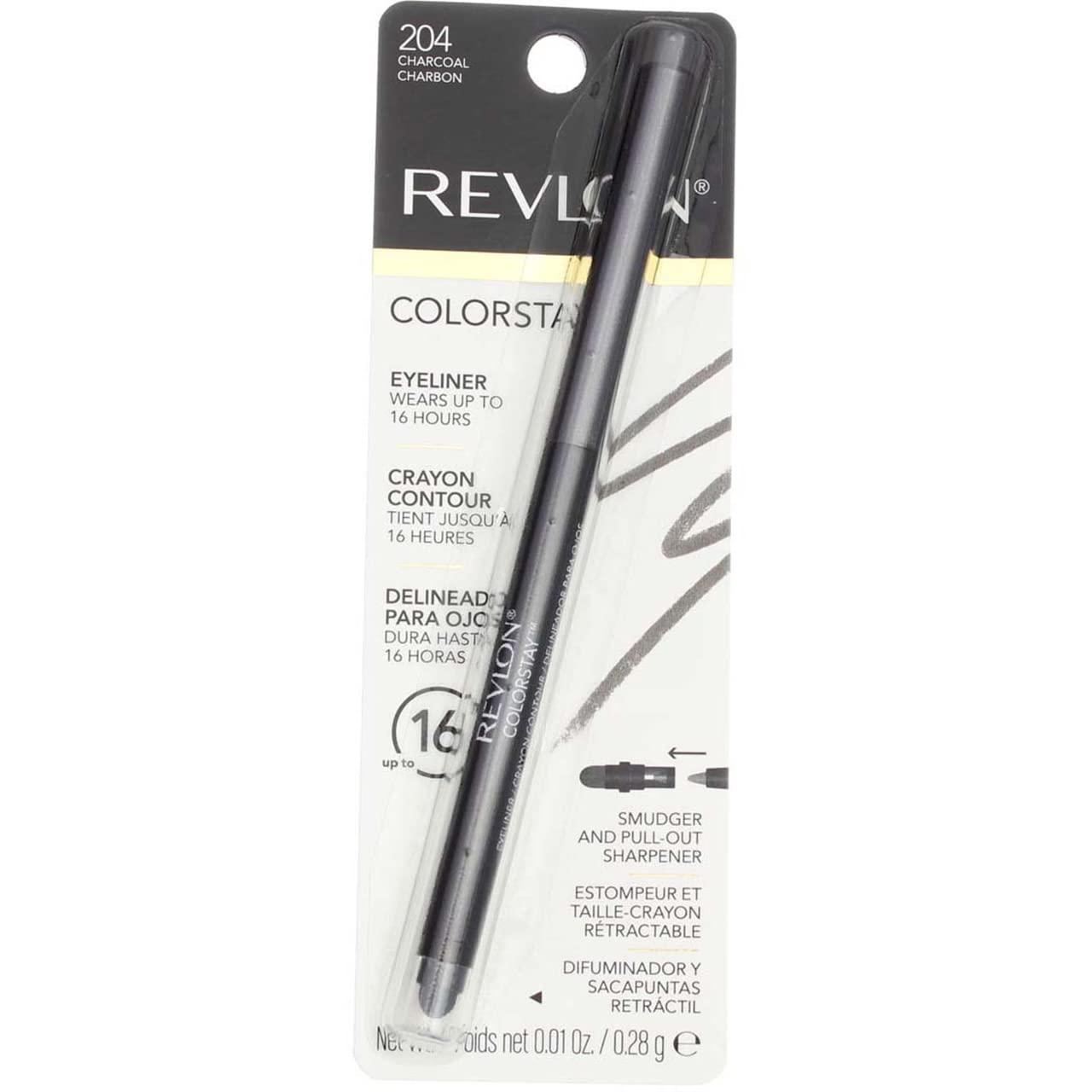 image:imageRevlon ColorStay Pencil Waterproof Eyeliner SmudgeProof Eye Makeup with BuiltIn Sharpener 203 Brown 001 ozCharcoal