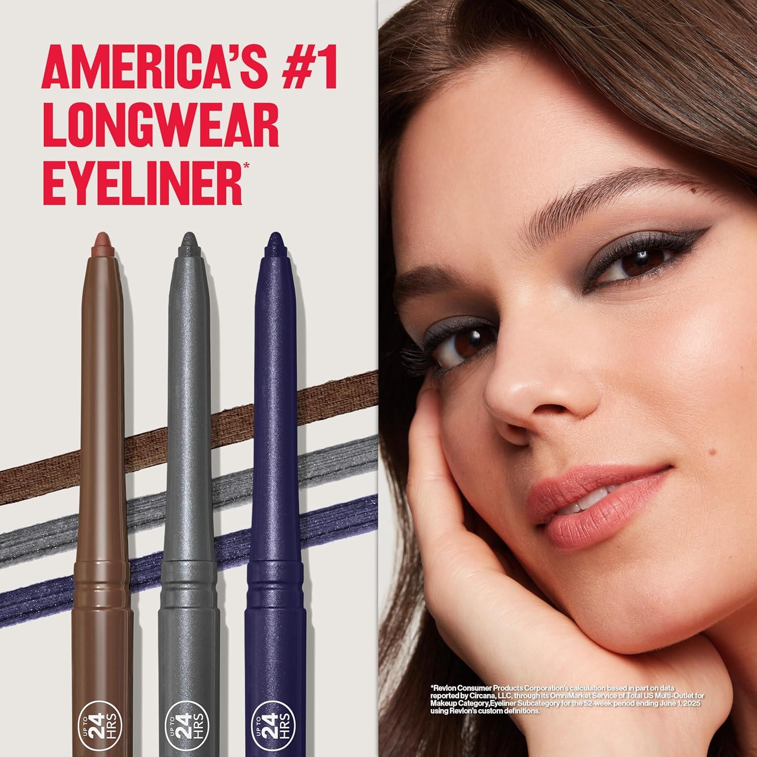 image:imageRevlon ColorStay Pencil Waterproof Eyeliner SmudgeProof Eye Makeup with BuiltIn Sharpener 203 Brown 001 ozJade