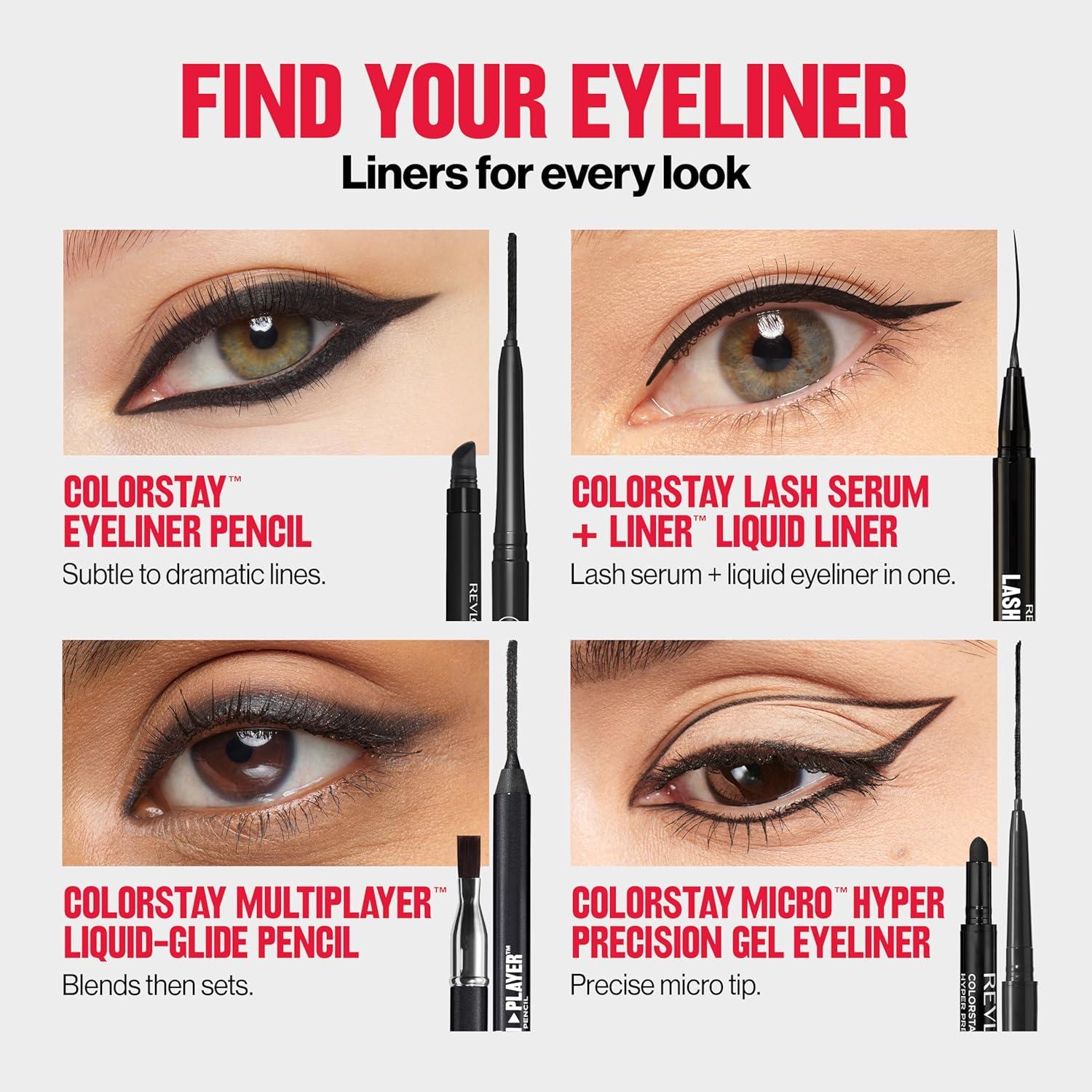 image:imageRevlon ColorStay Pencil Waterproof Eyeliner SmudgeProof Eye Makeup with BuiltIn Sharpener 203 Brown 001 ozWhite
