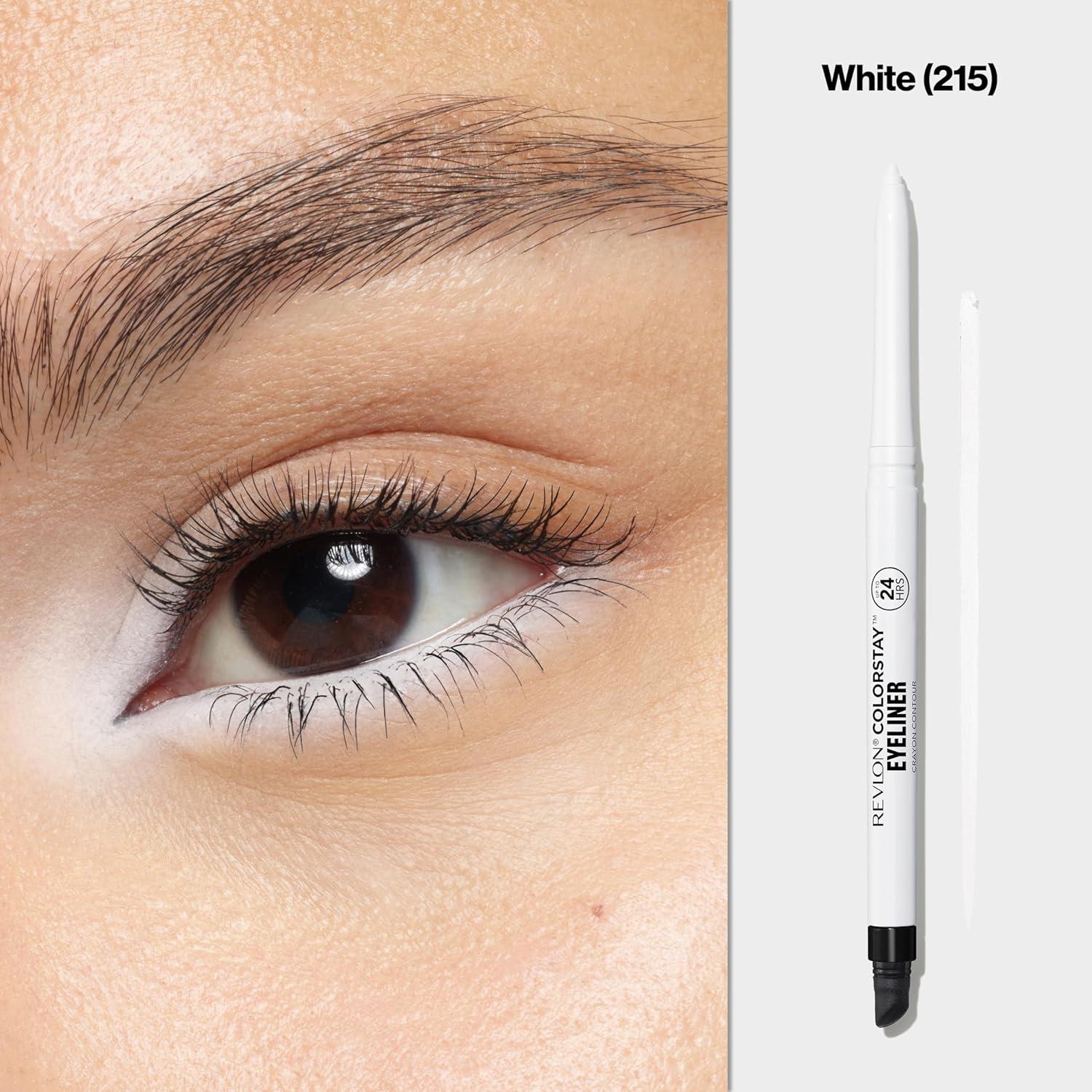 image:imageRevlon ColorStay Pencil Waterproof Eyeliner SmudgeProof Eye Makeup with BuiltIn Sharpener 203 Brown 001 ozWhite