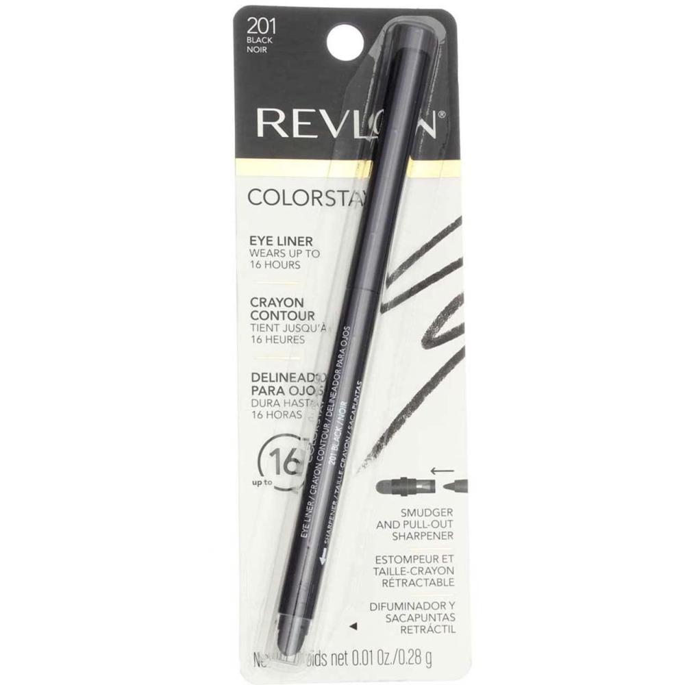 image:imageRevlon ColorStay Pencil Waterproof Eyeliner SmudgeProof Eye Makeup with BuiltIn Sharpener 203 Brown 001 ozBlack 201