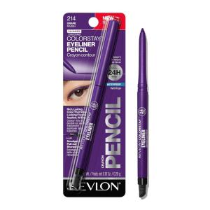 Revlon ColorStay Pencil Waterproof Eyeliner, Smudge-Proof, Eye Makeup with Built-In Sharpener, 203 Brown, 0.01 oz(Grape)