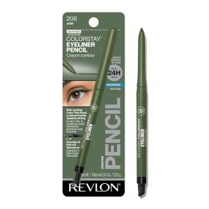 Revlon ColorStay Pencil Waterproof Eyeliner, Smudge-Proof, Eye Makeup with Built-In Sharpener, 203 Brown, 0.01 oz(Jade)
