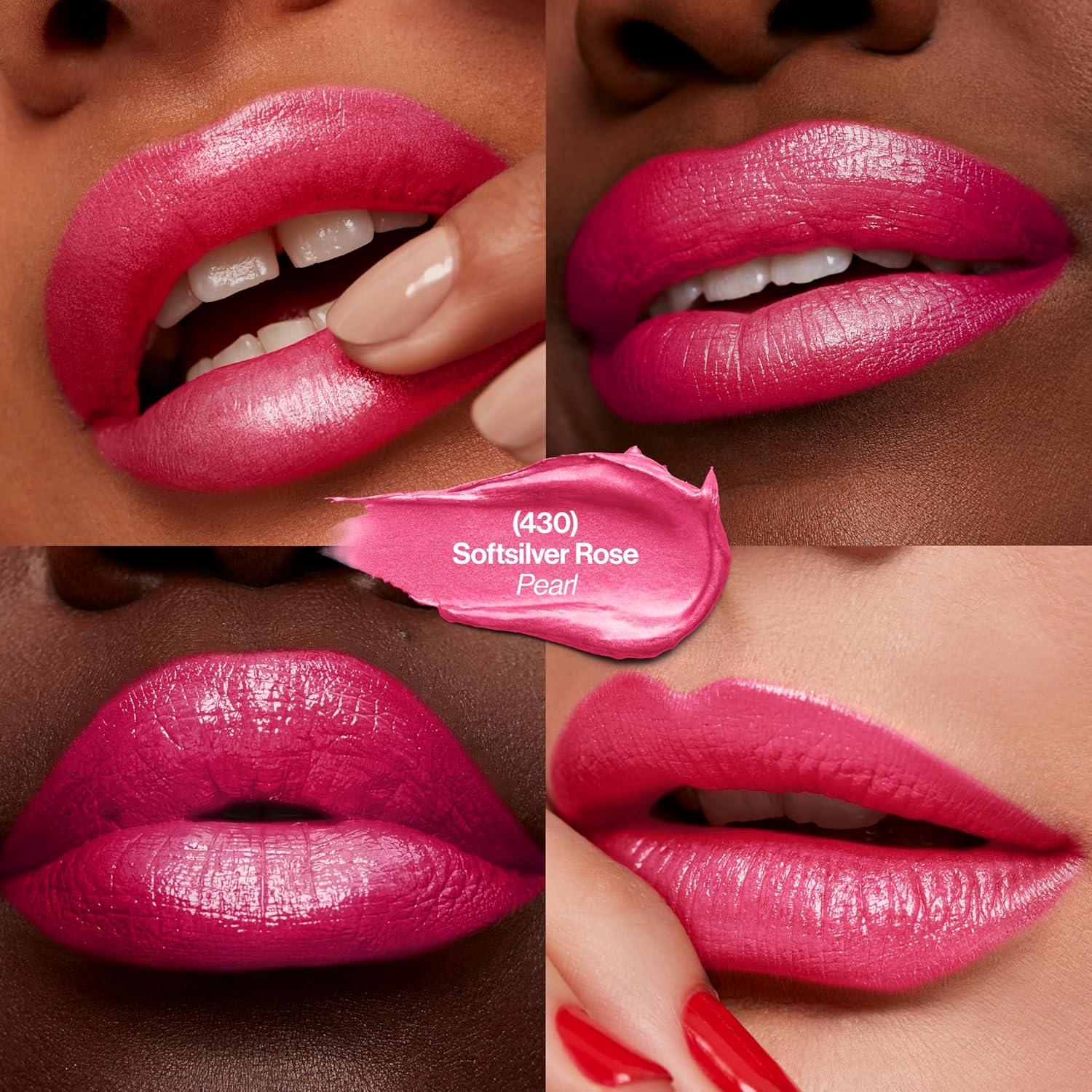 image:imageREVLON Super Lustrous Lipstick Creamy Formula For Soft FullerLooking Lips Moisturized Feel Iced Amethyst 625 015 oz430 Softsilver Rose