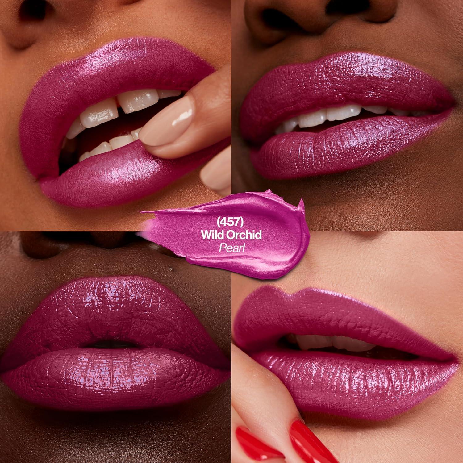 image:imageREVLON Super Lustrous Lipstick Creamy Formula For Soft FullerLooking Lips Moisturized Feel Iced Amethyst 625 015 oz457 Wild Orchid