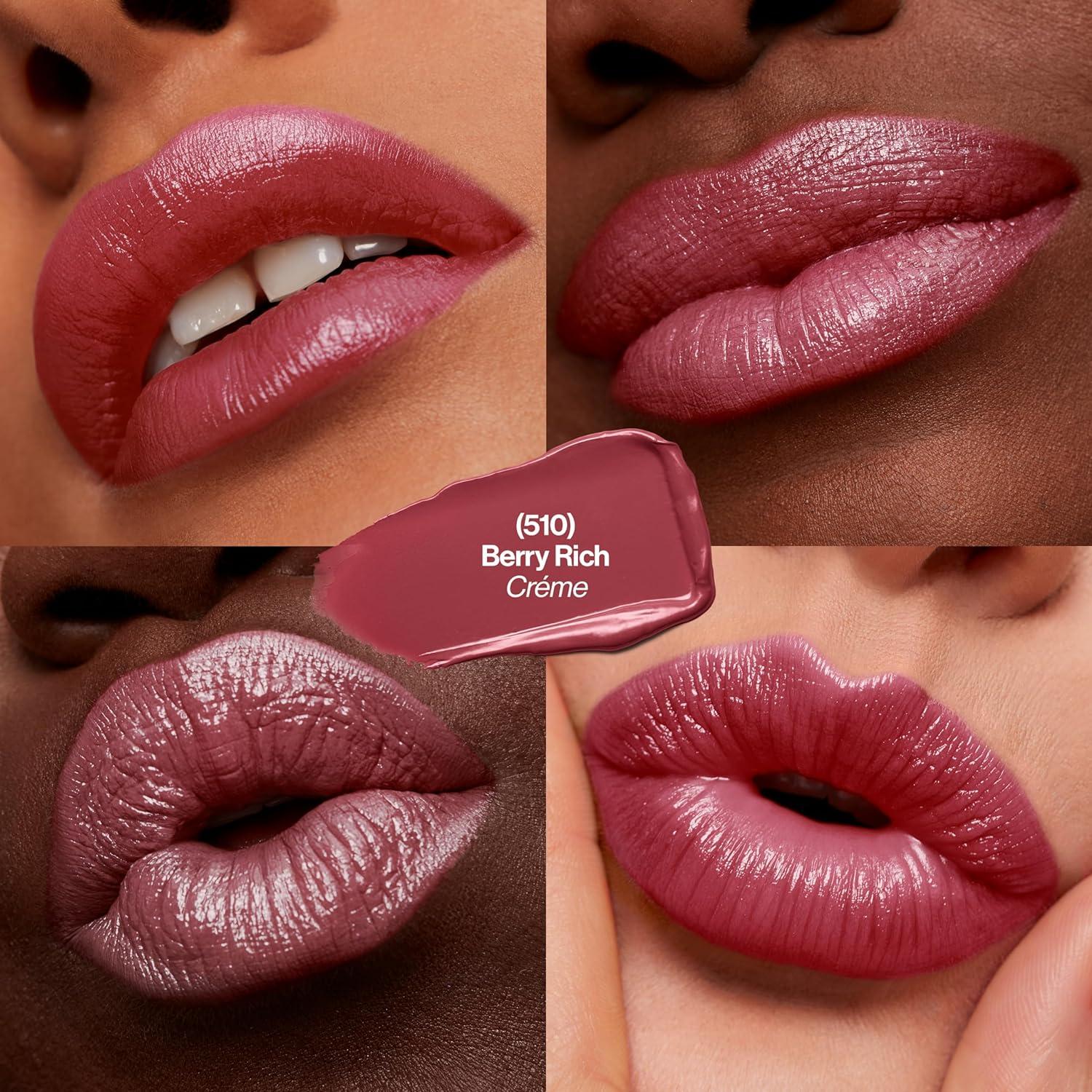 image:imageREVLON Super Lustrous Lipstick Creamy Formula For Soft FullerLooking Lips Moisturized Feel Iced Amethyst 625 015 oz510 Berry Rich