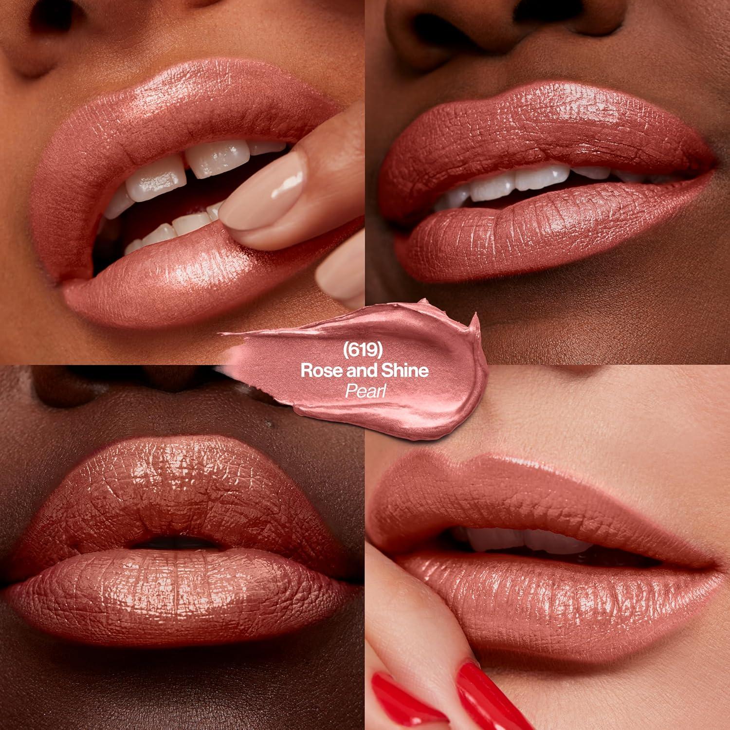 image:imageREVLON Super Lustrous Lipstick Creamy Formula For Soft FullerLooking Lips Moisturized Feel Iced Amethyst 625 015 oz619 Rose Shine