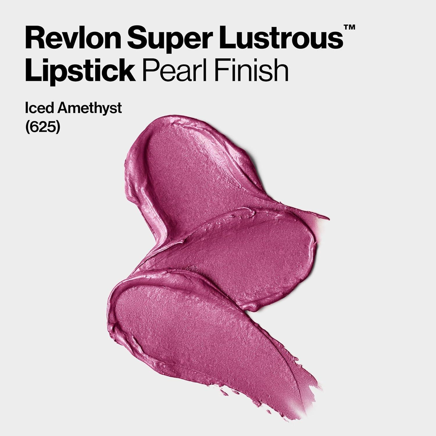 image:imageREVLON Super Lustrous Lipstick Creamy Formula For Soft FullerLooking Lips Moisturized Feel Iced Amethyst 625 015 oz625 Iced Amethyst