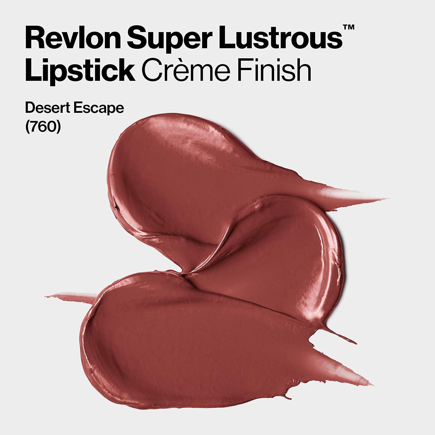 image:imageREVLON Super Lustrous Lipstick Creamy Formula For Soft FullerLooking Lips Moisturized Feel Iced Amethyst 625 015 oz760 Desert Escape