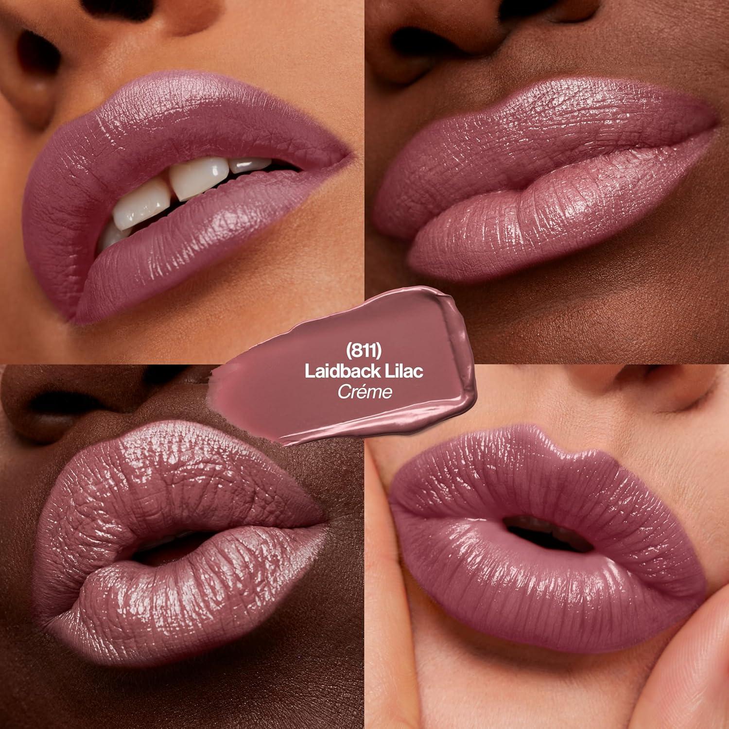 image:imageREVLON Super Lustrous Lipstick Creamy Formula For Soft FullerLooking Lips Moisturized Feel Iced Amethyst 625 015 oz811 Laidback Lilac